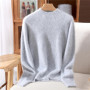Fall/Winter New Wool Semi-turtle neck Fashion Mink Cashmere Women's Long Sleeve Shirt Loose Knitwear