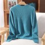Fall/Winter New Wool Semi-turtle neck Fashion Mink Cashmere Women's Long Sleeve Shirt Loose Knitwear