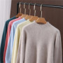Fall/Winter New Wool Semi-turtle neck Fashion Mink Cashmere Women's Long Sleeve Shirt Loose Knitwear