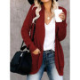 Fashion cardigan autumn and winter knit sweater women's new curved front loose casual women's wear