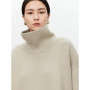 Turtleneck pure cashmere sweater female loose and thick languid lazy wind pullover sweater knitting base WOOL sweater