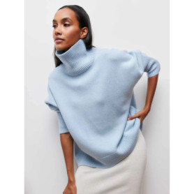 2025 Autumn Women Turtleneck Sweater Oversized Elegant Thick Pullover Black Knitted Spring Female Jumper Long Sleeve Sweaters