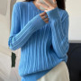 WinvyNee Women's Cotton Long-Sleeve O Neck Slim Pullover Solid Casual Warm Basic Knitted Tops Autumn Winter Clothing A1002034