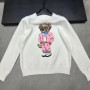 High Quality European Brand Bear Design Ladies Knit Sweater Pullover Knitted Tops Knitwear Women Clothes Jumper