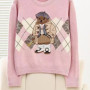 High Quality European Brand Bear Design Ladies Knit Sweater Pullover Knitted Tops Knitwear Women Clothes Jumper
