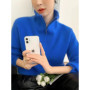 Large lapel thick cashmere sweater women's 100 pure wool zipper sweater pullover lazy loose knit base top