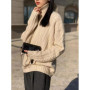Women's plus Size Turtleneck Twist Sweater 100 Pure Cashmere Warm Padded Comfortable Fit for Autumn Winter New Arrival