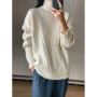 Women's plus Size Turtleneck Twist Sweater 100 Pure Cashmere Warm Padded Comfortable Fit for Autumn Winter New Arrival