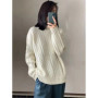 Women's plus Size Turtleneck Twist Sweater 100 Pure Cashmere Warm Padded Comfortable Fit for Autumn Winter New Arrival