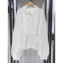 Women Lace Stitching Sweater Mohair Wool Temperament Hollow out Long Sleeve Female Knitted Cardigan