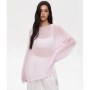 Hirsionsan Elegant Sweater Women 2024 Summer Autumn Casual Fashion Loose Women Pullovers Chic Pink White Jumper Sueter Mujer