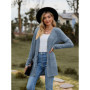 Autumn New Women's Milled Pit Stripe V-Neck Solid Colour Button Long Sleeve Ladies Casual Extensions Cardigan Jacket Coat
