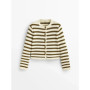 Ethereal MD 2026 YAZHIMEI winter new style of Women's casual knit cardigan with buckle stripes