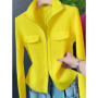 Spring Autumn Women Knitted Sweater Cardigan Short Jacket 2026 New Korean Fashion Zipper Solid Turn-Down Knit Coat Female Tops