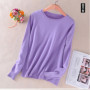 Super Soft Cashmere Cotton Blended Classic O-Neck Knitted Sweater Women 2026 Autumn Winter Basics Base Pullover Pull Femme Hiver