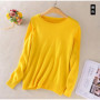 Super Soft Cashmere Cotton Blended Classic O-Neck Knitted Sweater Women 2026 Autumn Winter Basics Base Pullover Pull Femme Hiver