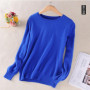 Super Soft Cashmere Cotton Blended Classic O-Neck Knitted Sweater Women 2026 Autumn Winter Basics Base Pullover Pull Femme Hiver