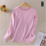 Super Soft Cashmere Cotton Blended Classic O-Neck Knitted Sweater Women 2026 Autumn Winter Basics Base Pullover Pull Femme Hiver