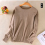Super Soft Cashmere Cotton Blended Classic O-Neck Knitted Sweater Women 2026 Autumn Winter Basics Base Pullover Pull Femme Hiver
