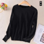 Super Soft Cashmere Cotton Blended Classic O-Neck Knitted Sweater Women 2026 Autumn Winter Basics Base Pullover Pull Femme Hiver
