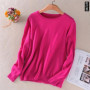 Super Soft Cashmere Cotton Blended Classic O-Neck Knitted Sweater Women 2026 Autumn Winter Basics Base Pullover Pull Femme Hiver