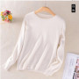 Super Soft Cashmere Cotton Blended Classic O-Neck Knitted Sweater Women 2026 Autumn Winter Basics Base Pullover Pull Femme Hiver