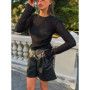 2024 New Fashion Solid Round Neck Thin Knitted Sweater Elegant Long Sleeve Bodycon Pullover Autumn Lady Commuting Street Outwear
