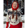 Star Printed Women 's Ski Sweater Knit Turtleneck Patchwork Full Sleeve Pullover Lady 2026 Woman Knitwear Snow Outfit Outdoor