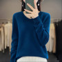 Women 100 Merino Wool Sweater V-Neck Basic Pullover Autumn Winter Cashmere Clothing Long Sleeve Soft Knitwear Tops Solid Color