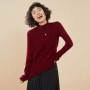 Autumn and Winter New Women's Cashmere Sweater 100 Pure Cashmere Half High Collar Hoodie Knitted Hot Selling Women's Top
