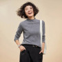 Autumn and Winter New Women's Cashmere Sweater 100 Pure Cashmere Half High Collar Hoodie Knitted Hot Selling Women's Top