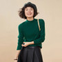 Autumn and Winter New Women's Cashmere Sweater 100 Pure Cashmere Half High Collar Hoodie Knitted Hot Selling Women's Top