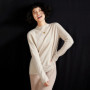 Autumn and Winter New Women's Cashmere Sweater 100 Pure Cashmere Half High Collar Hoodie Knitted Hot Selling Women's Top