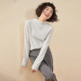 Autumn and Winter New Women's Cashmere Sweater 100 Pure Cashmere Half High Collar Hoodie Knitted Hot Selling Women's Top