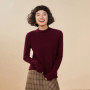 Autumn and Winter New Women's Cashmere Sweater 100 Pure Cashmere Half High Collar Hoodie Knitted Hot Selling Women's Top