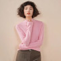 Autumn and Winter New Women's Cashmere Sweater 100 Pure Cashmere Half High Collar Hoodie Knitted Hot Selling Women's Top
