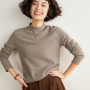 Autumn and Winter New Women's Cashmere Sweater 100 Pure Cashmere Half High Collar Hoodie Knitted Hot Selling Women's Top