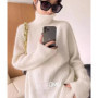 High-end high-necked cashmere sweater women's 100 pure cashmere soft waxy loose bottoming in autumn and winter Red sweater in th