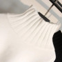 Lucyever Black White Autumn Winter Sweaters Women Soft Thick Loose Fit Knitted Pullovers Female Long Sleeve Turtleneck Sweater