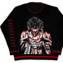 Hip Hop Knitted Men's Women's Sweater 2024 Harajuku Gothic Anime Pattern Jacquard Loose Tops Y2K Casual Streetwear Pullover