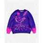 Hip Hop Knitted Men's Women's Sweater 2024 Harajuku Gothic Anime Pattern Jacquard Loose Tops Y2K Casual Streetwear Pullover