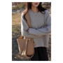 100 Cashmere sweater for women's autumn and winter loose and soft sweater wool knitted sweater round neck base layer