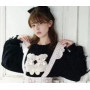 Mine Style Autumn and Winter Classic Cartoon Bear Sweater Lady Girls Sweet Round Neck Loose Sweater Japanese Liz Knit Tops