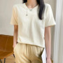 Women T-shirts 2026 Tops Solid Short Sleeve Loose O-neck Cotton Casual Ladies Shirts Harajuku Korean Summer Woman Tshirts
