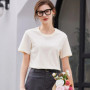 Women T-shirt Cotton Women's Short-sleeved Summer Loose T-shirts Thin Bottoming Shirt Inner Wear Cool Tshirt Undershirt Top Tees