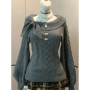 Women Sweet Hot Girl Bow Off-Shoulder Sweater Autumn Winter Elegant Sexy Fashion Knitted Tops Casual Y2k Knitwear Pullover New