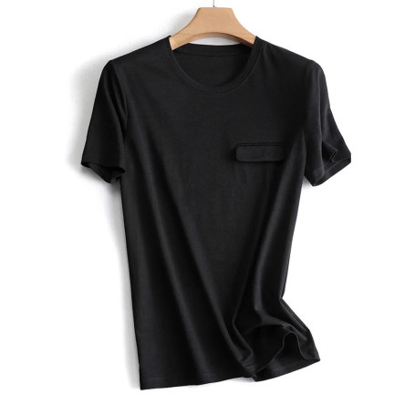 SuyaDrea, Woman Summer New Tee, Silk Acetate Blend, Crew Neck, Short Sleeved, Solid Cosy T Shirt, Candy Colors Top