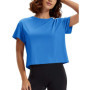 TACVASEN Women's Breathable Cropped Workout Tops Loose Fit Short Sleeve Boxy Crop Top rts Back Pleat Athletic Running T-Shirts