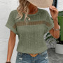 Summer Women Casual T-shirts O Neck Short Sleeve Tee Tops Female Elegant Hollow Out Design Loose Shirts For Women