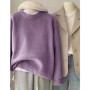 Soft waxy round neck 100 pure cashmere sweater women's loose sweater autumn and winter short base sweater